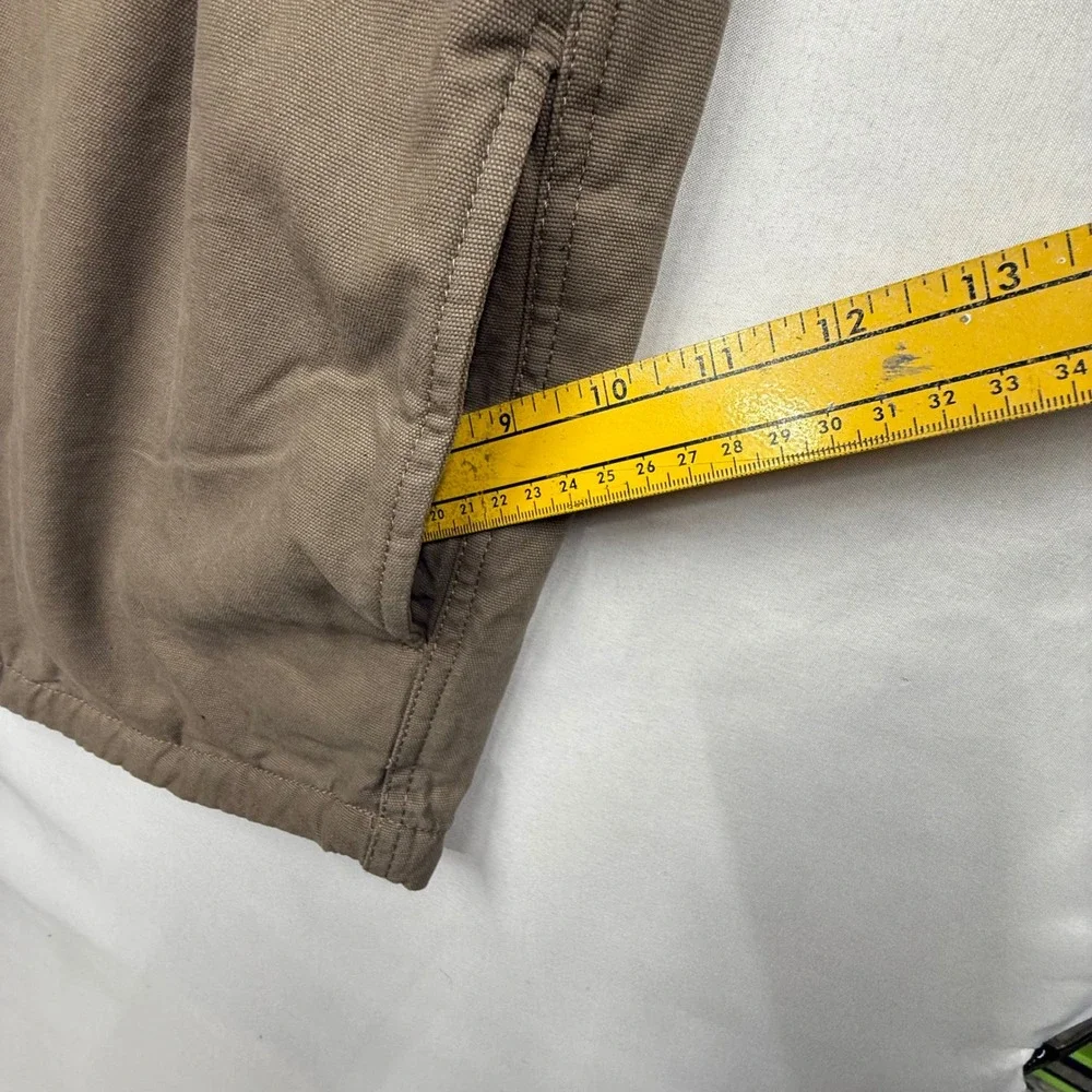 Coleman Mens Canvas Sherpa Lined Flannel Shirt Jacket Tan‎ Workwear Size M